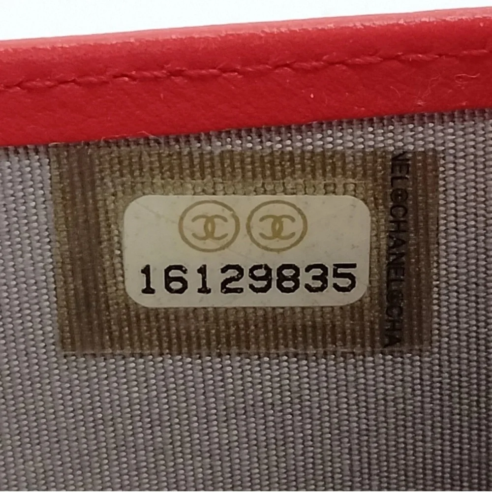 Channel Red Long Wallet